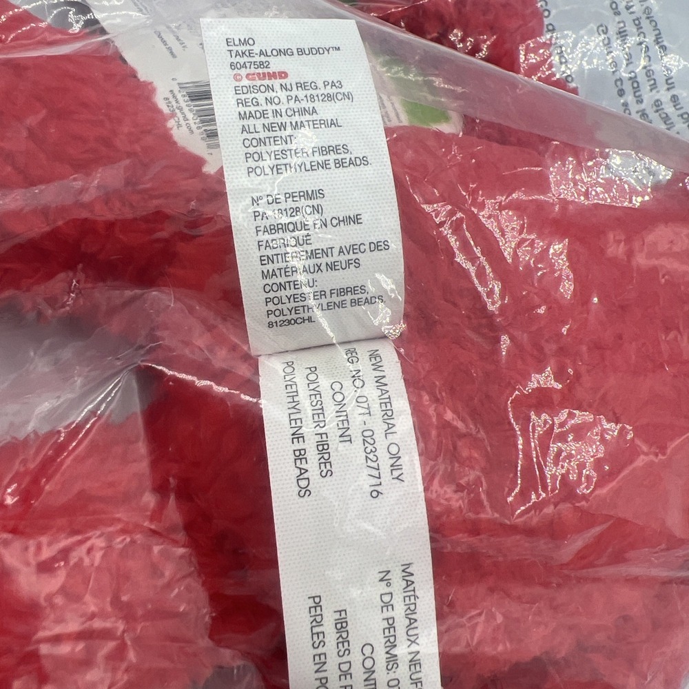 Sesame Street Take Along‎ Elmo Soft Toy Plush 13" New With Tags And In Bag - Picture 6 of 11